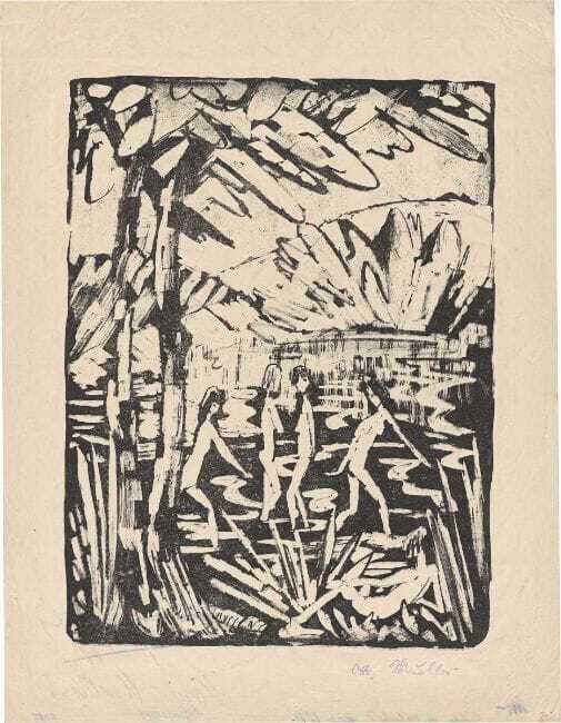 ”Fünf Mädchen am Waldteich (2)”