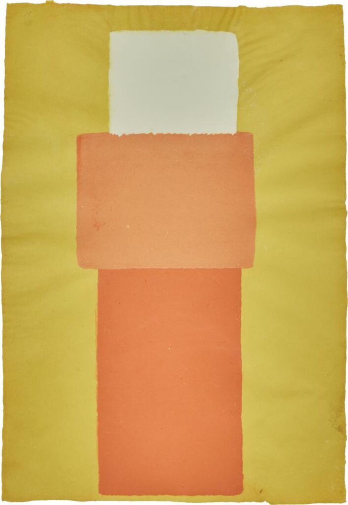 Orange and White 3-Stack on Yellow (#3762)