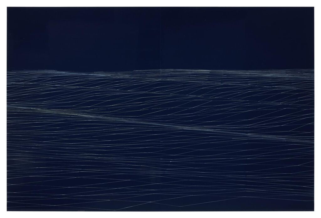 Dark Blue Water Streak