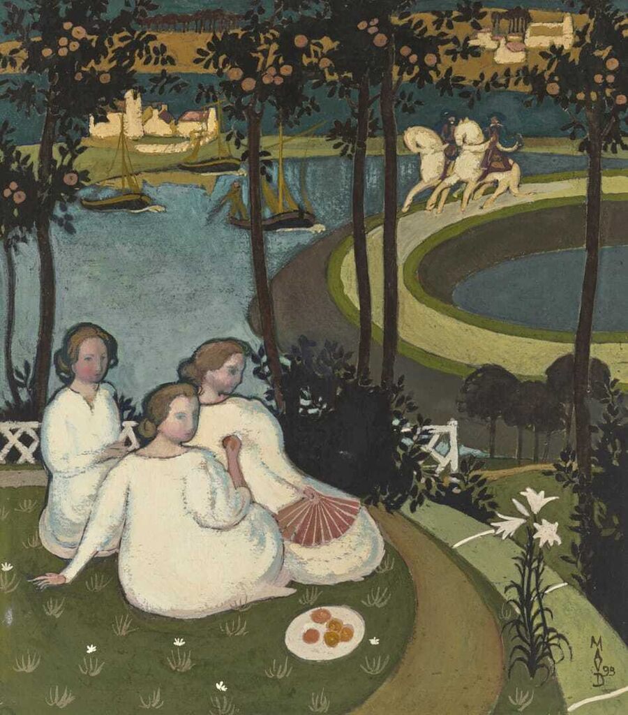 Légende de Chevalerie ou Trois jeunes princesses (Première version à la gouache)