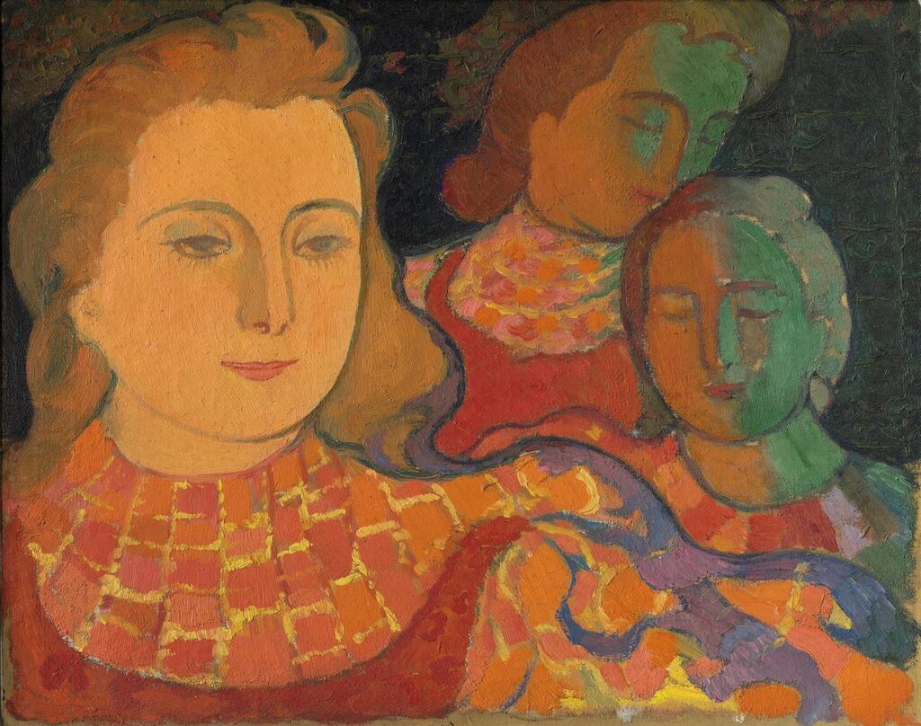 Jeunes filles qu'on dirait des anges (recto); Cimetière en fleurs (verso)
