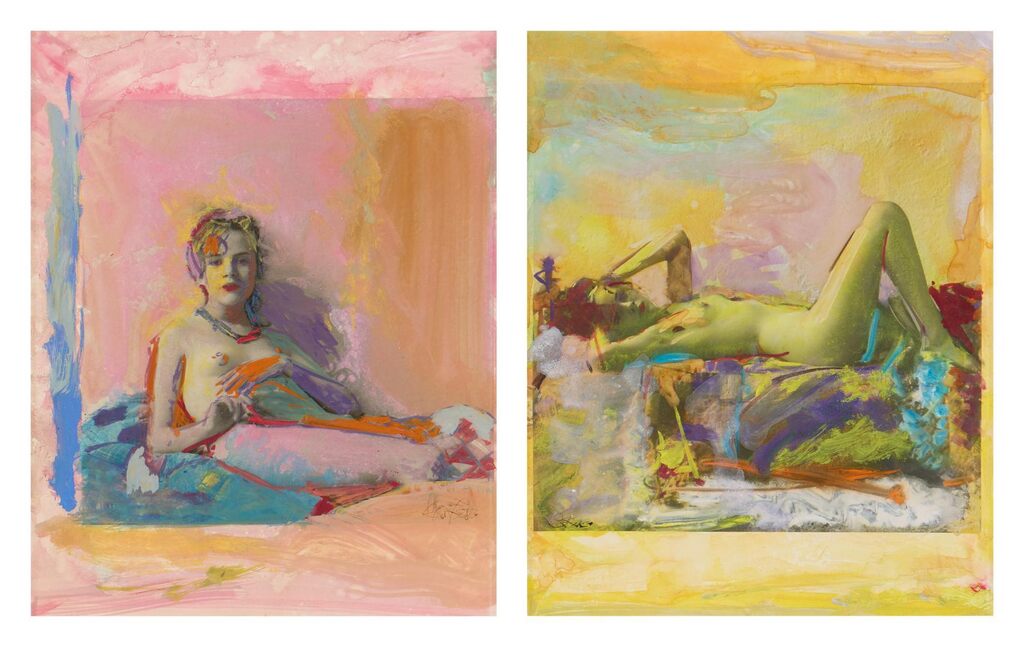 Selected Images (2 Painted Photographs)