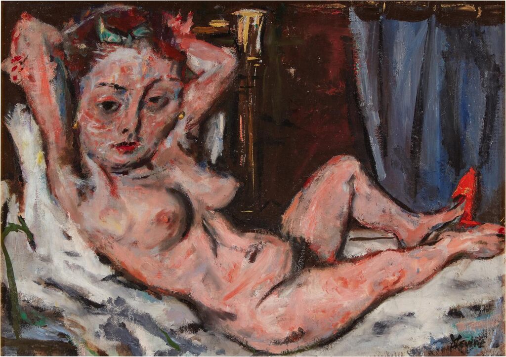 Lady with Red Slippers