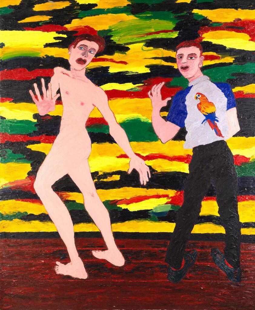 Incident in Front of an Abstract Painting