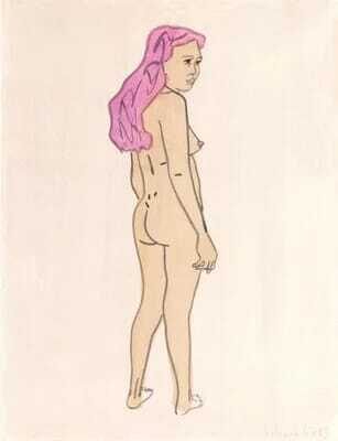 Stehender weiblicher Akt mit rotem Haar (Standing Female Nude with Red Hair)