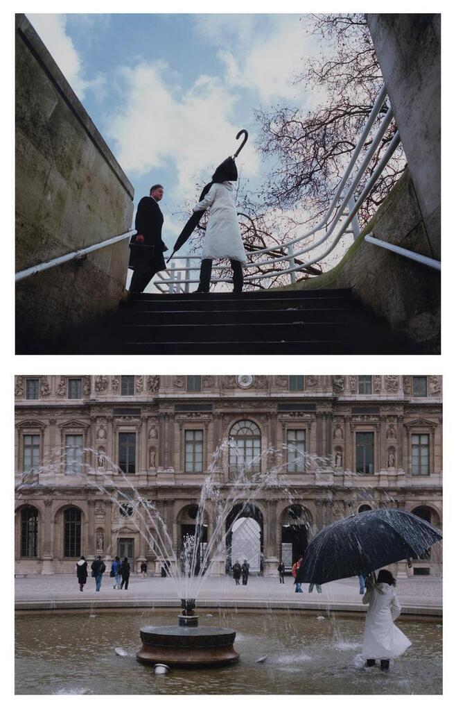 (i) Businessman (from the Big Umbrella London); (ii) Louvre Fountain (from the Big Umbrella Paris)