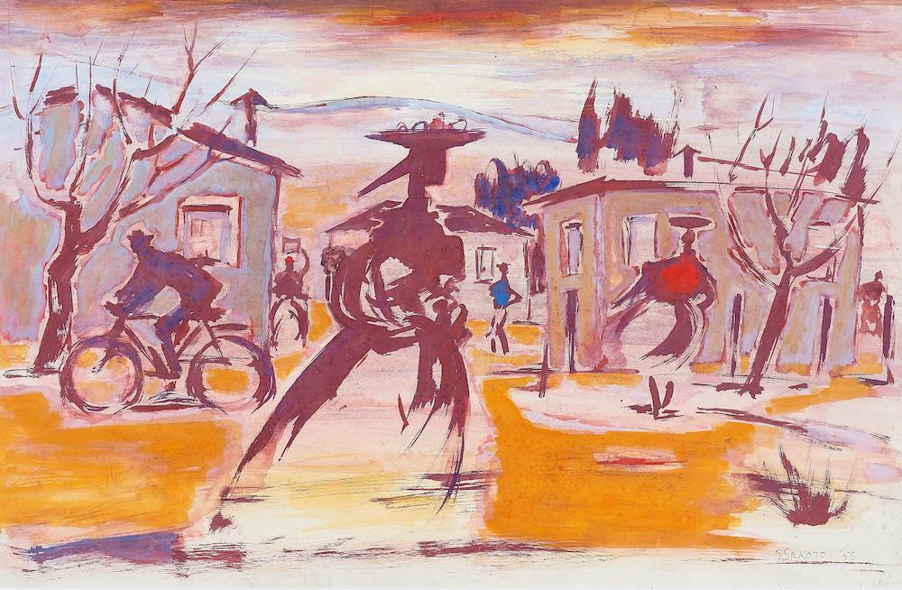 A township street scene