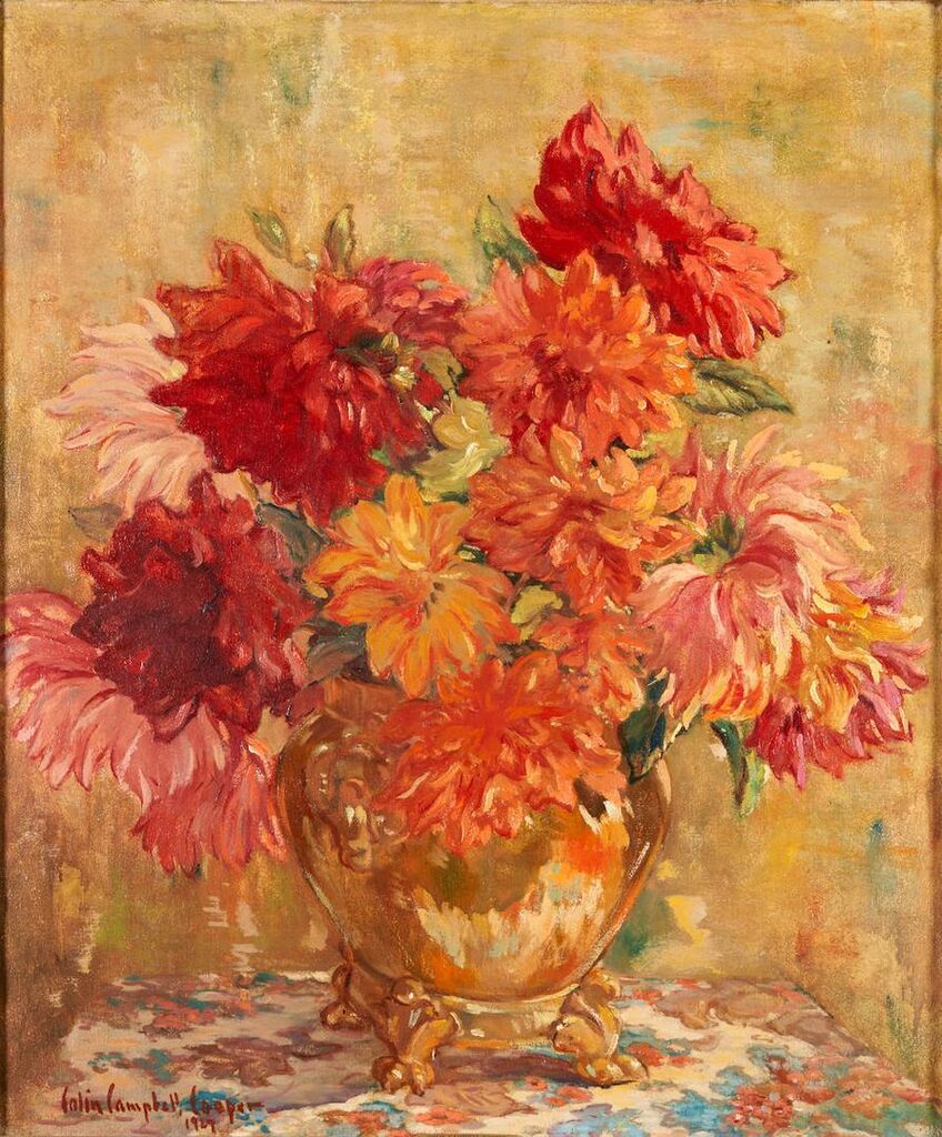 A Bowl of Dahlias