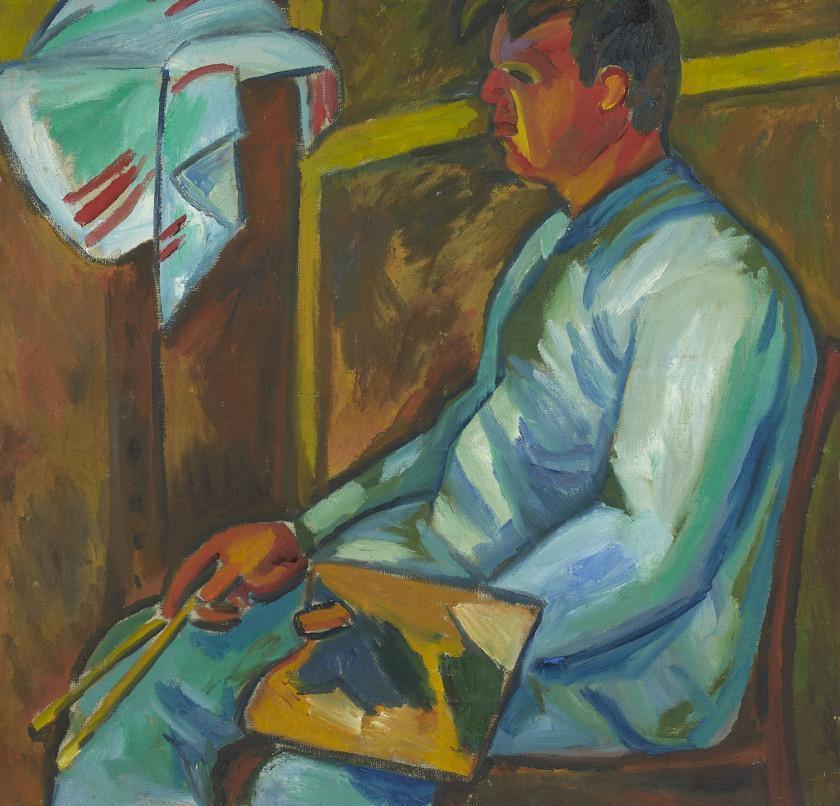 Portrait or Portrait of David D. Bourliuk, circa 1910