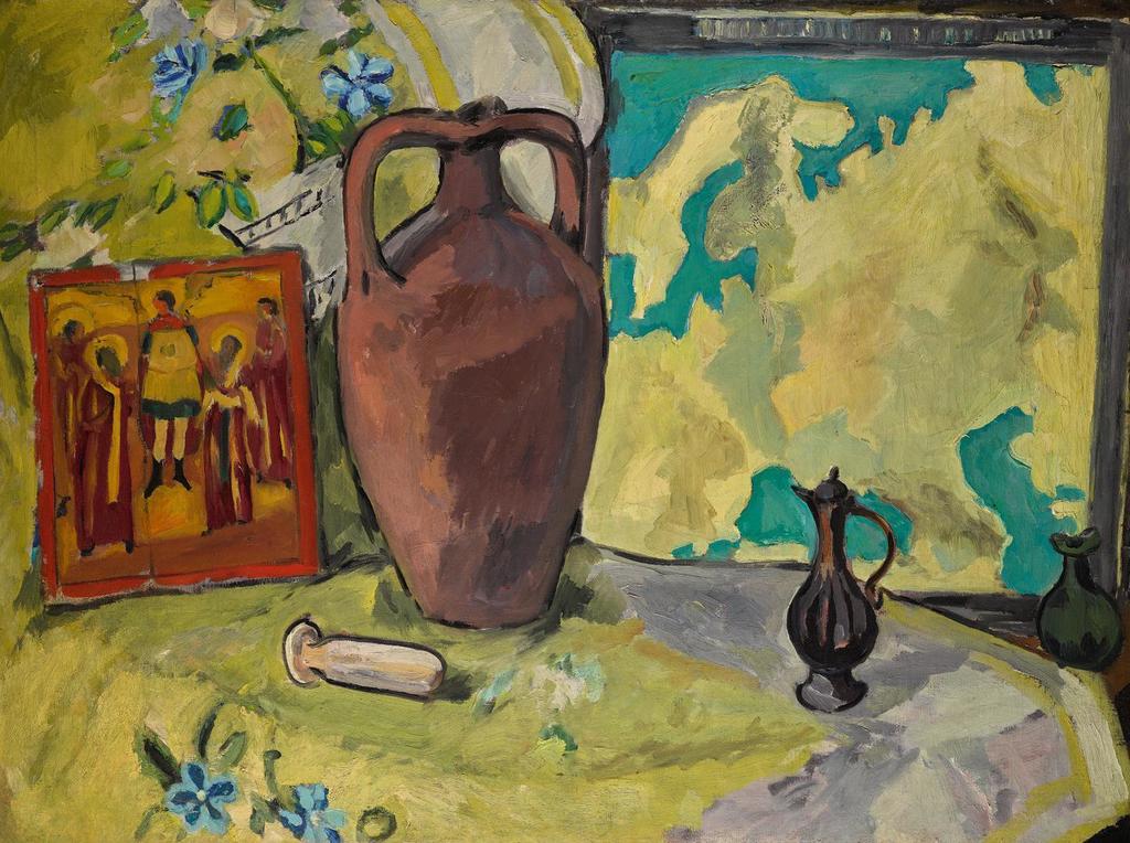 Mikhail Larionov, STILL LIFE WITH JUG AND ICON