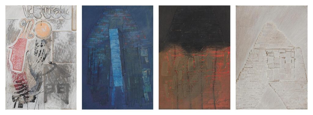 i. Untitled Message; ii. Blue; iii. Black; iv. Ziggurat (White)