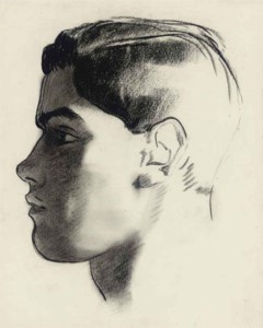 Head of a young man in profile