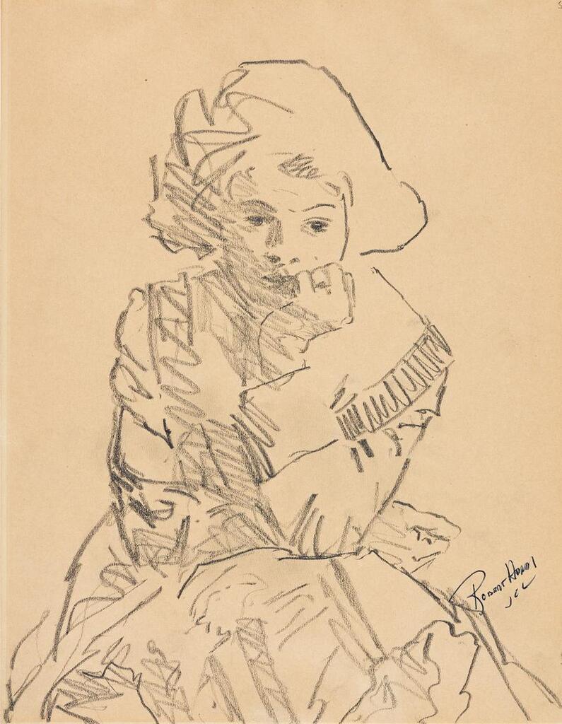 Study of a Woman with Hand on Chin