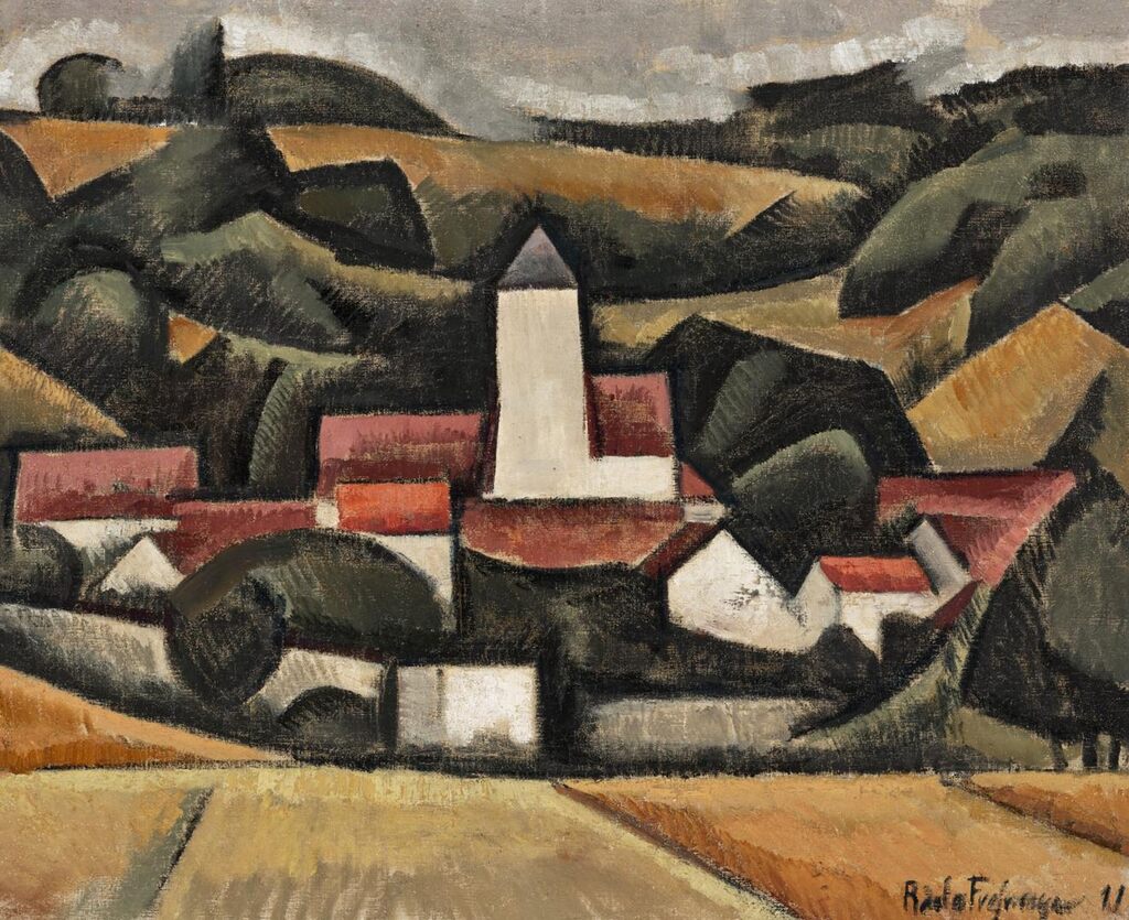 Paysage au clocher