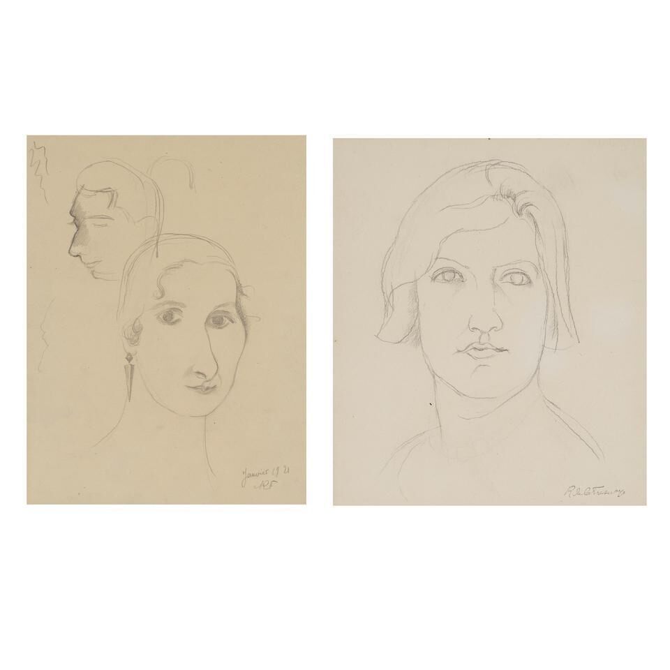 Portraits de Jean et Valentine Hugo