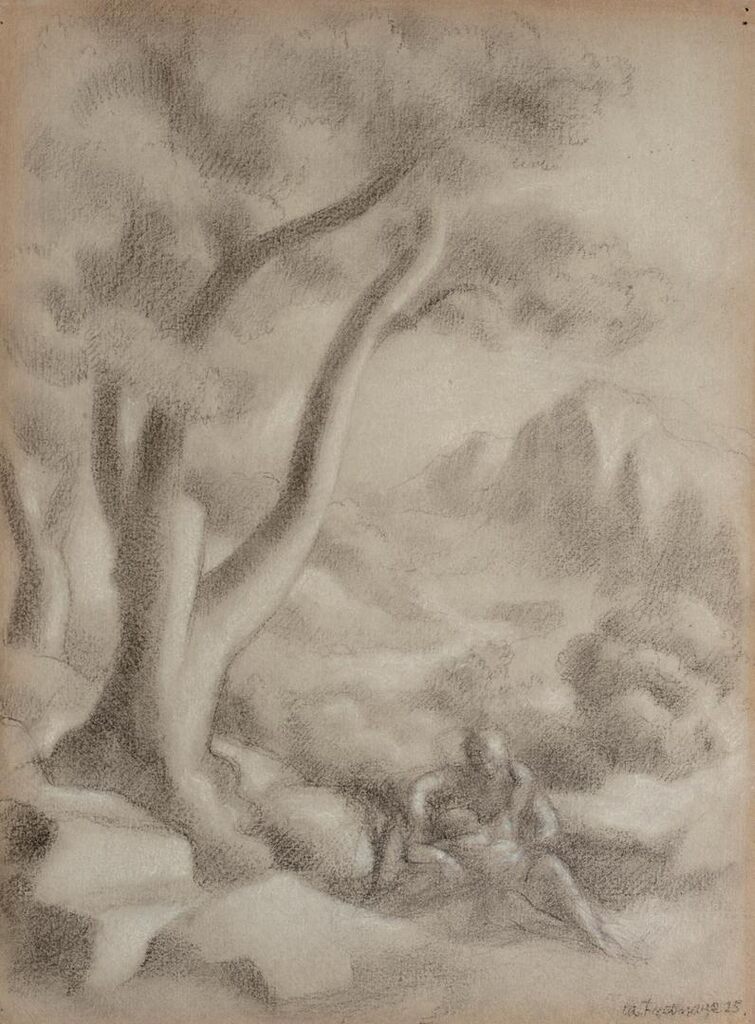 Les Amants, paysage animé