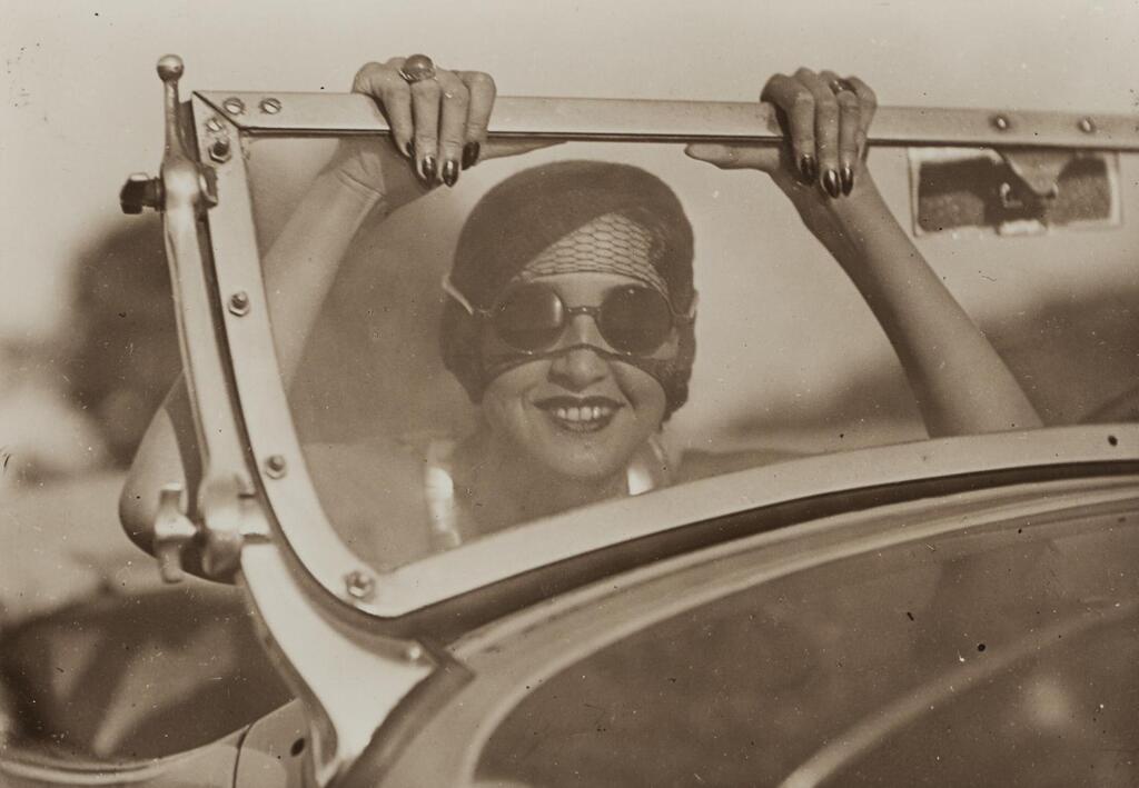 Renée Perle with Motoring Goggles