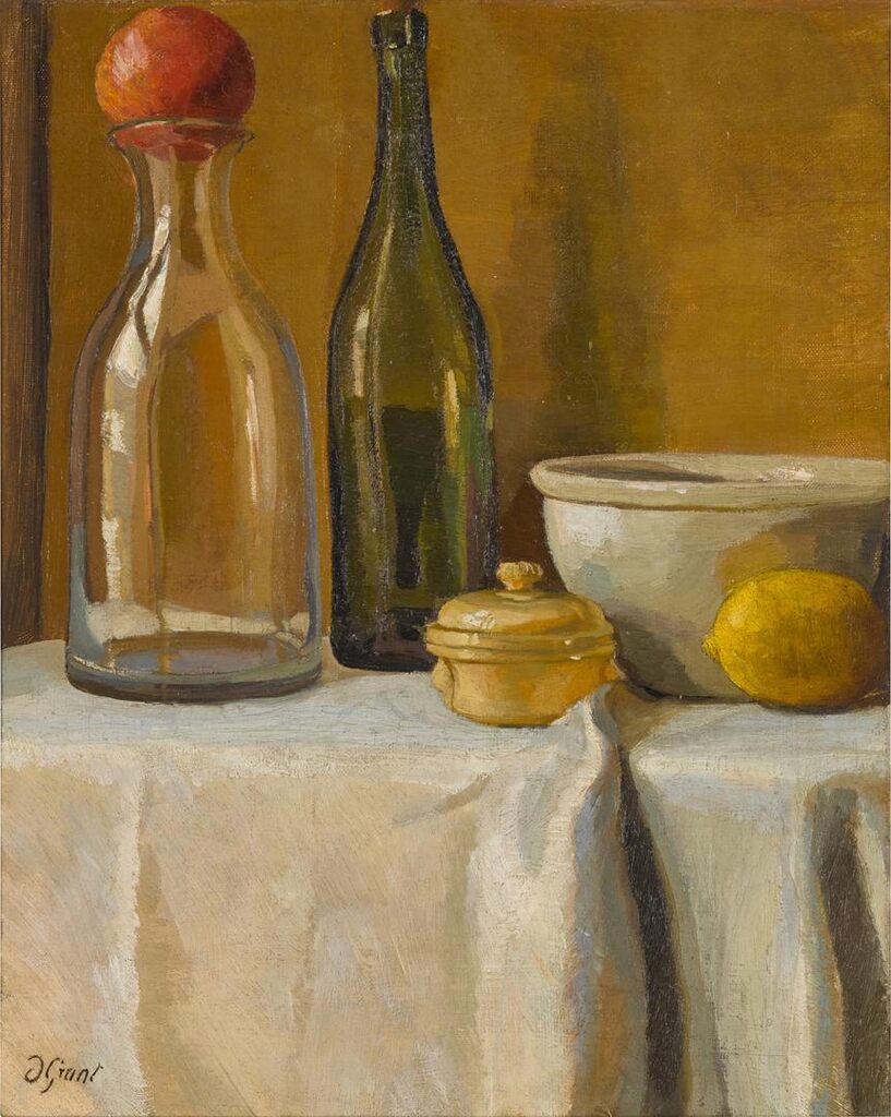 Still Life with Bottles and Lemon