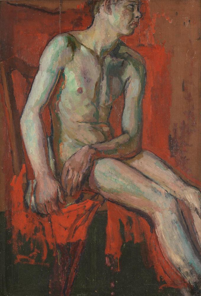 Seated Male Nude