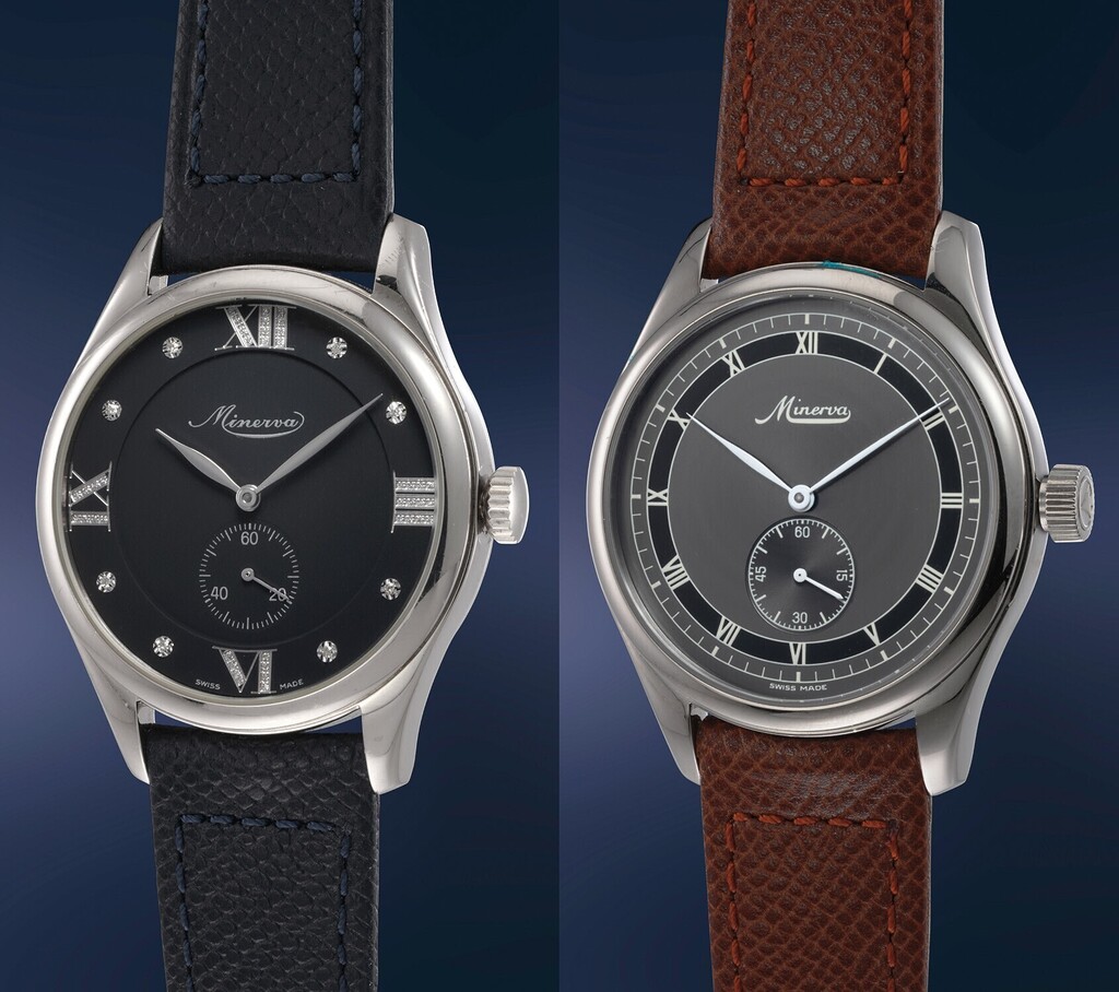 A pair of extremely pleasant and elegant white gold wristwatches, one with sector dial, the other with diamond-set numerals and part of a 50 pieces limited edition