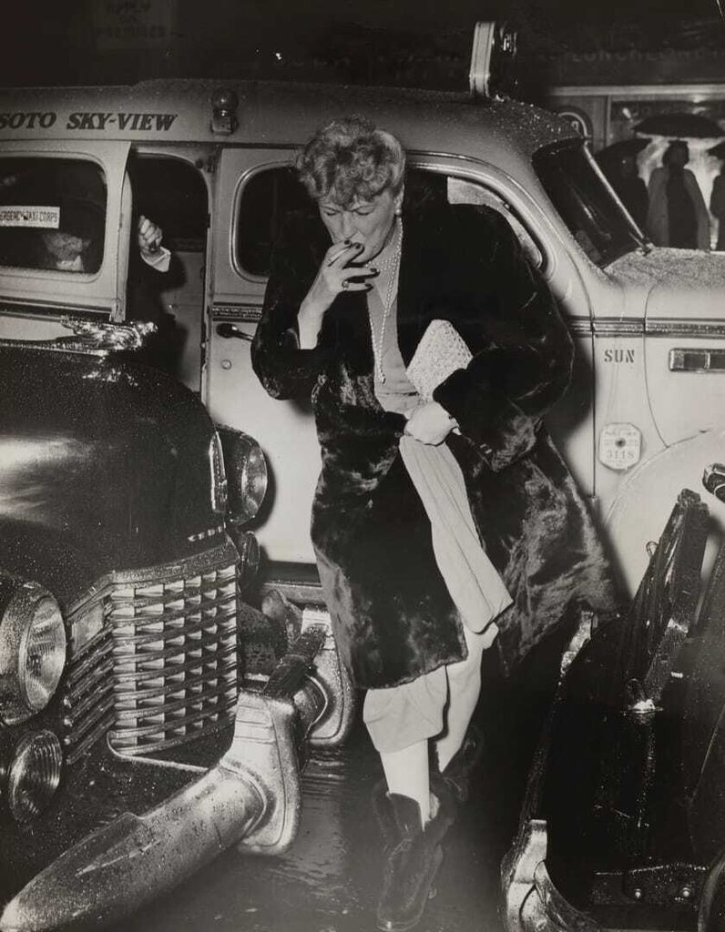 Woman Leaving Cab