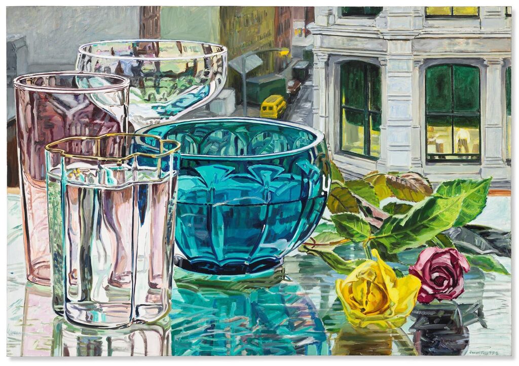 Green Bowl, Two Roses