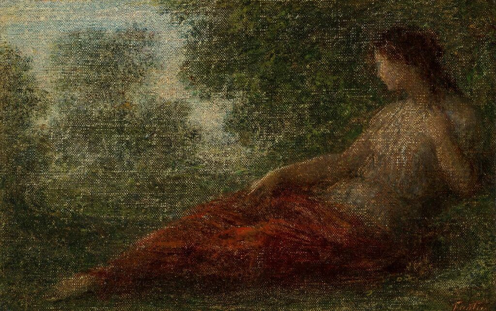 Femme dans un paysage