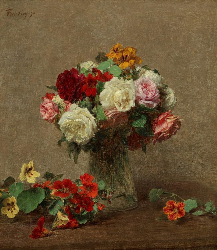 Roses et capucines