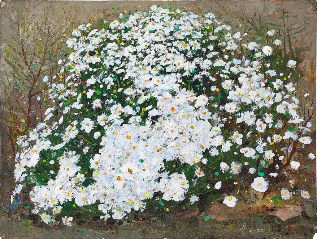 Wu Guanzhong, Field Chrysanthemums