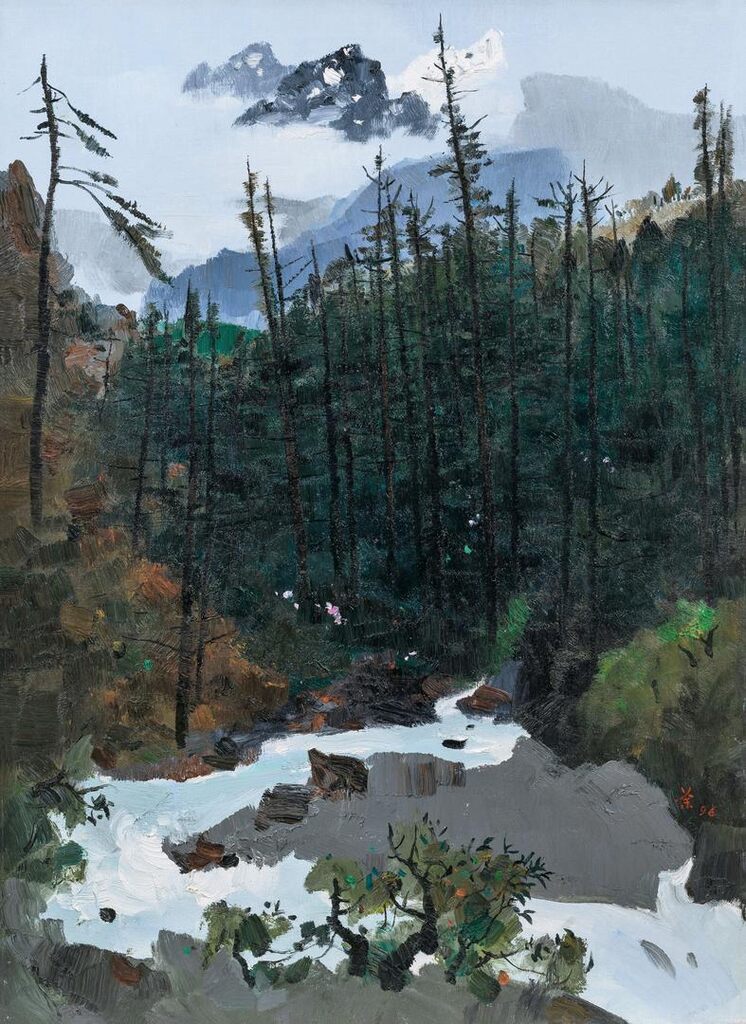 Wu Guanzhong, Yulong Mountain after Rain