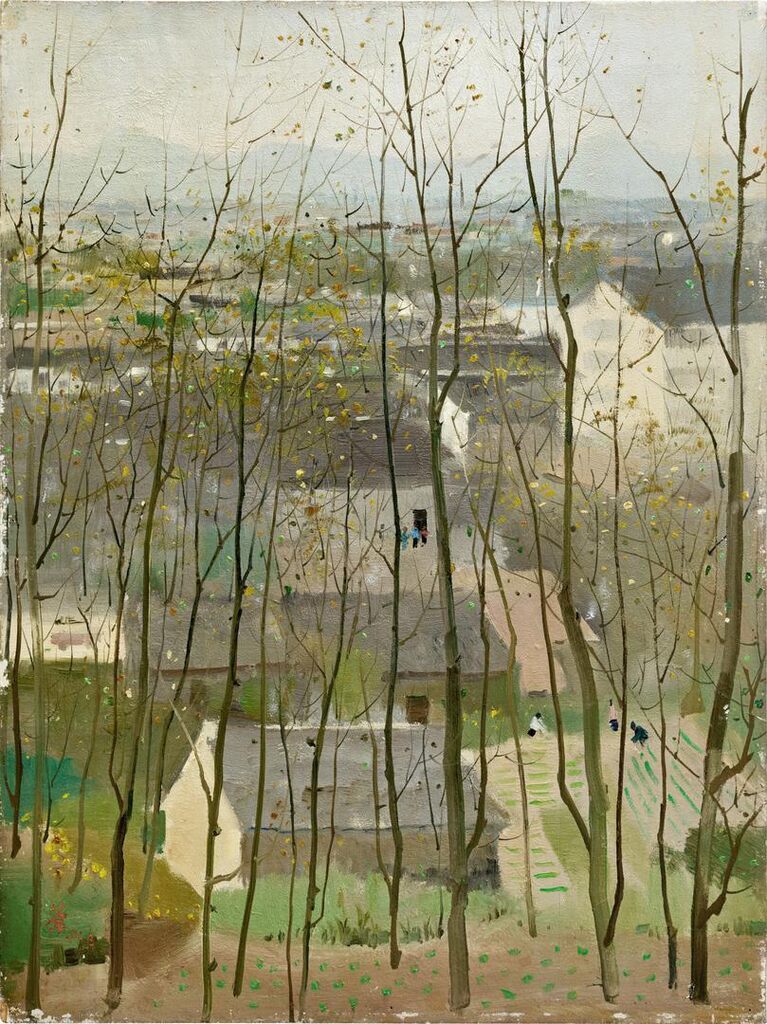Wu Guanzhong, Cooking Smokes from Houses