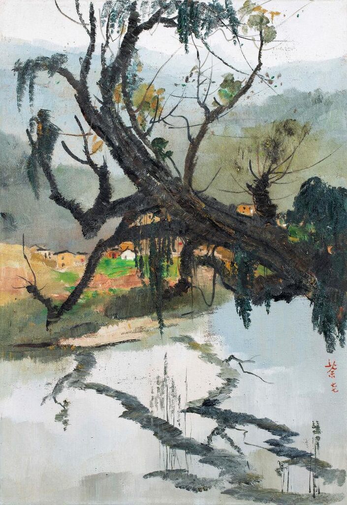 Wu Guanzhong, Wu Guanzhong Shadow of Trees in a Quiet Stream