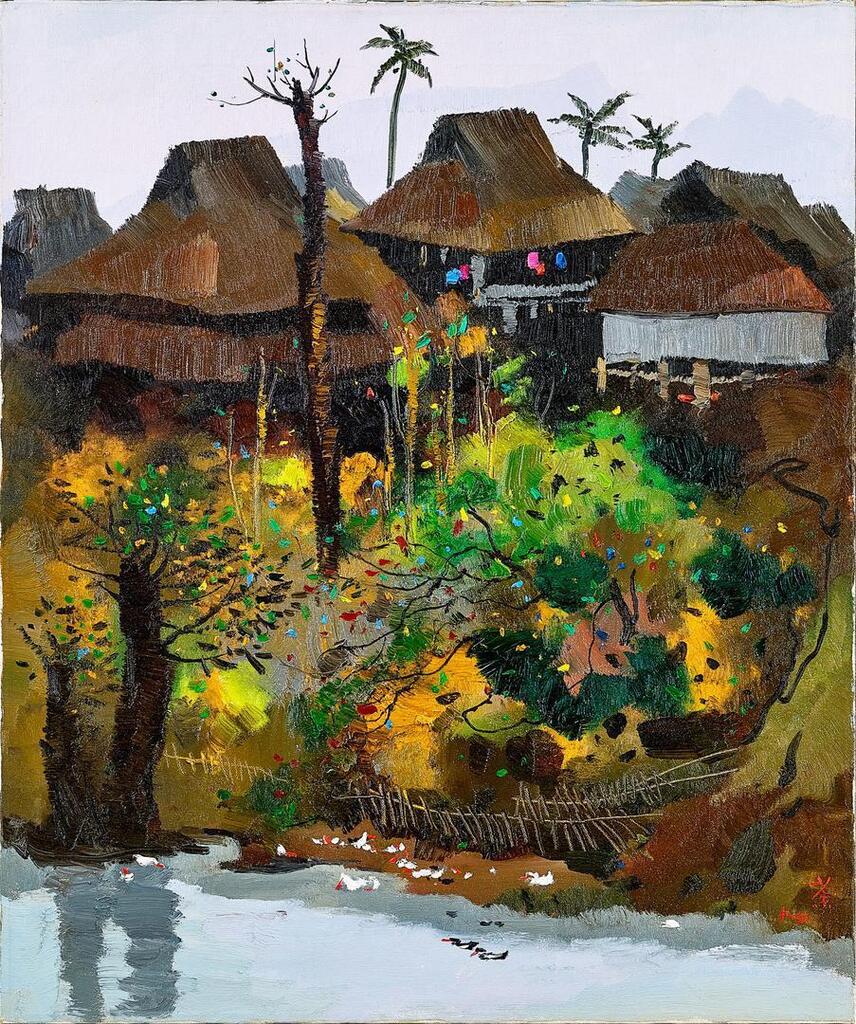 Wu Guanzhong, A Village of Xishuangbanna