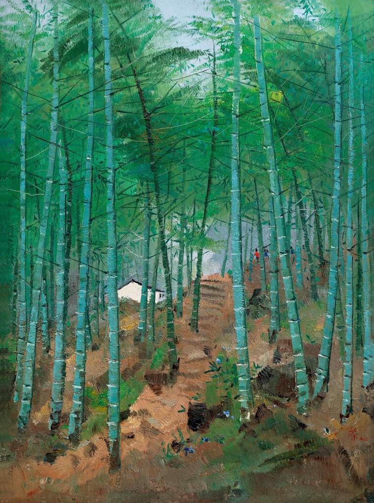 Wu Guanzhong, Bamboo Forest At Mount Huang