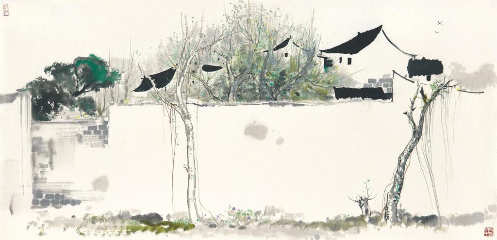 Wu Guanzhong, WHITE WALL IN JIANGNAN