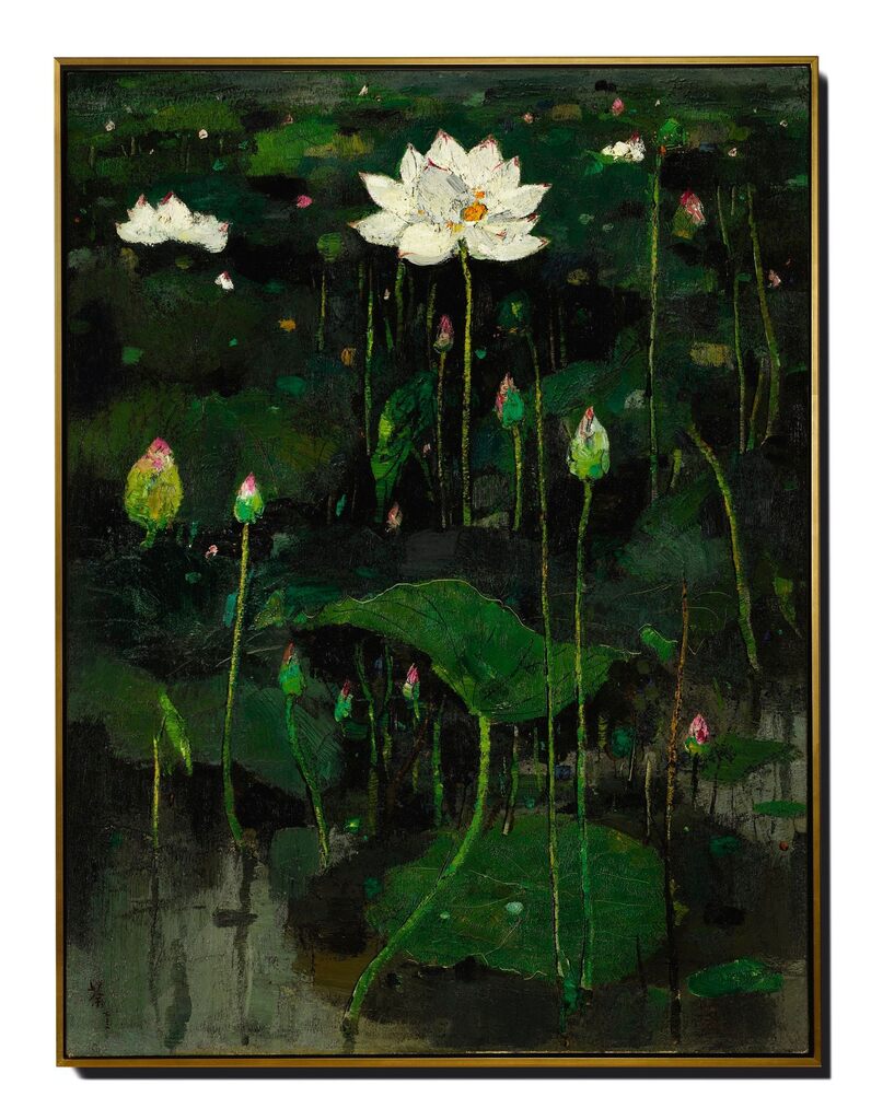 Wu Guanzhong, LOTUS FLOWERS (I)