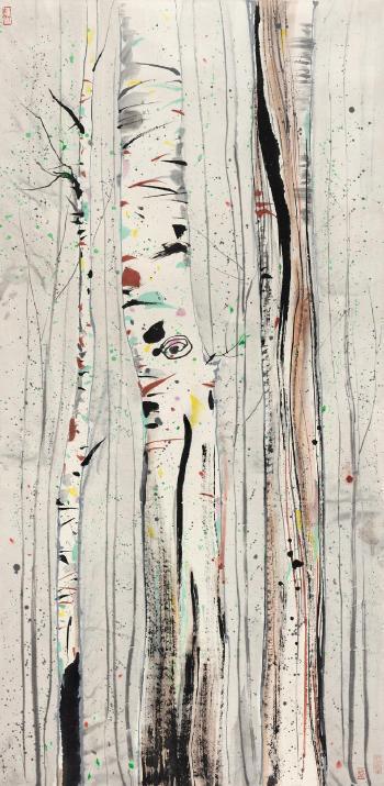Wu Guanzhong, Silver Birch