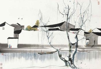 Wu Guanzhong, By the Banks