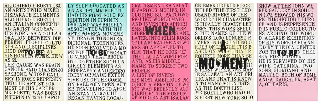 Untitled Poster Obit (Alighiero e Boetti)