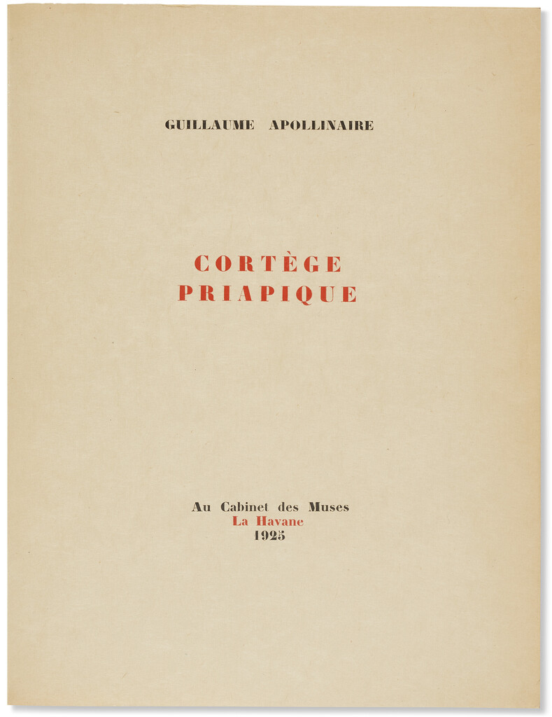 Cortège priapique. La Havane : Au Cabinet des Muses [Paris : René Bonnel et René Picart], 1925