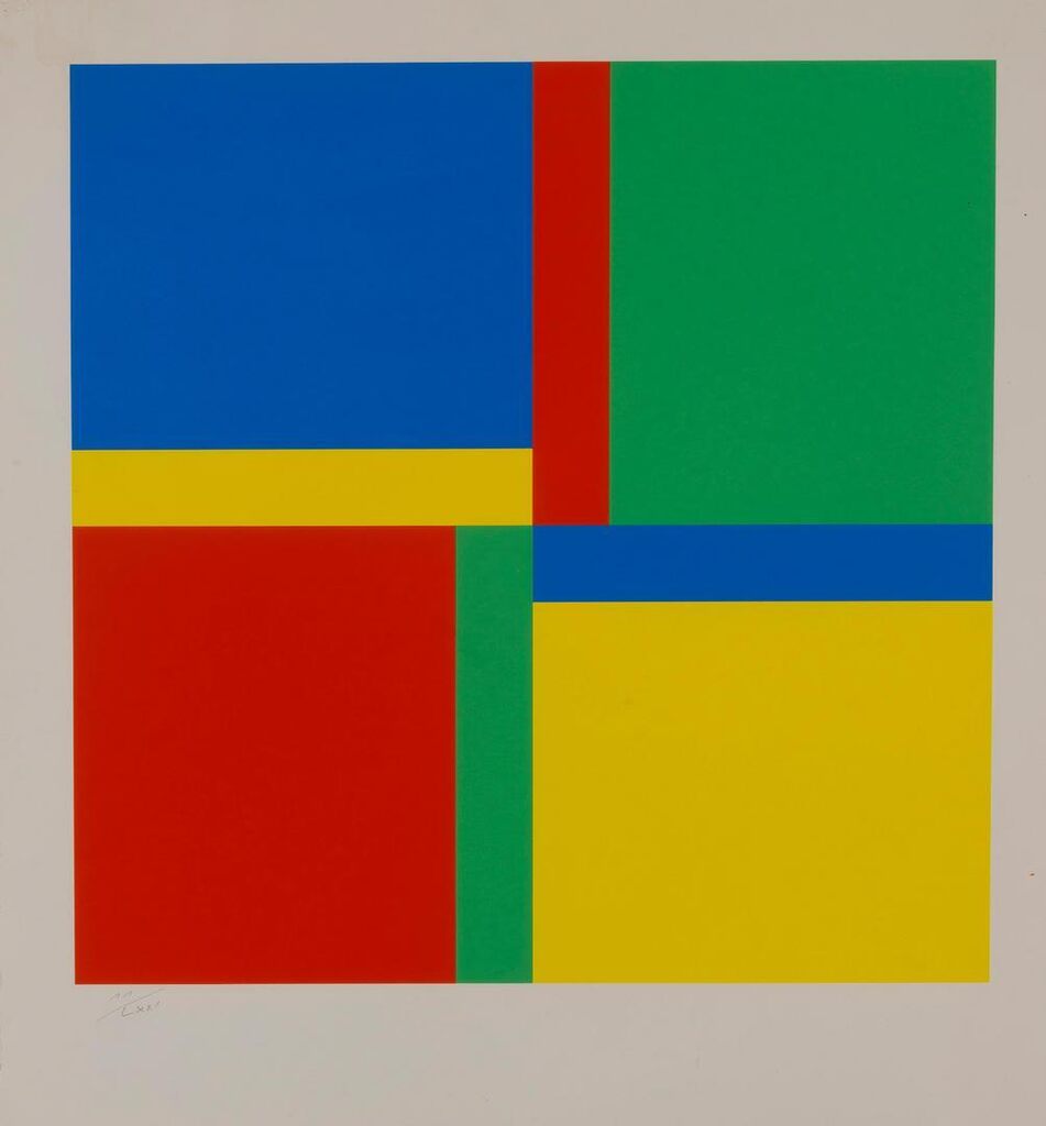 Bewegung von acht Farben um eine Aschem eine Achse