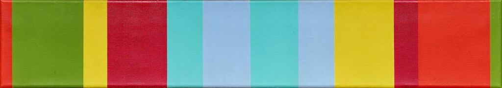 Sechs ineinandergehende gleiche Gruppen mit gleichen Färbungen (Six identical groups with the same colouring that go into each other)