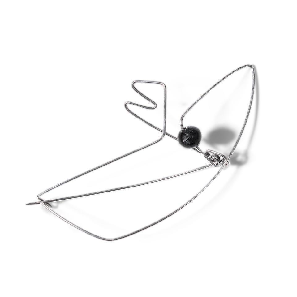 Wire Pin with Black Bead