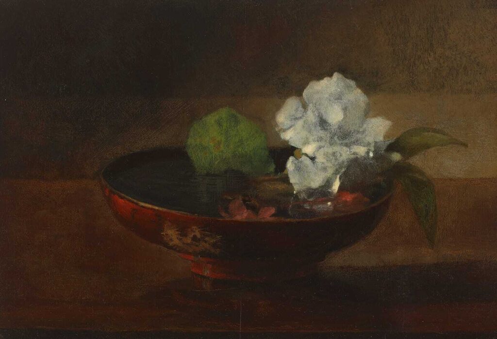 Camellia in a Japanese Bowl