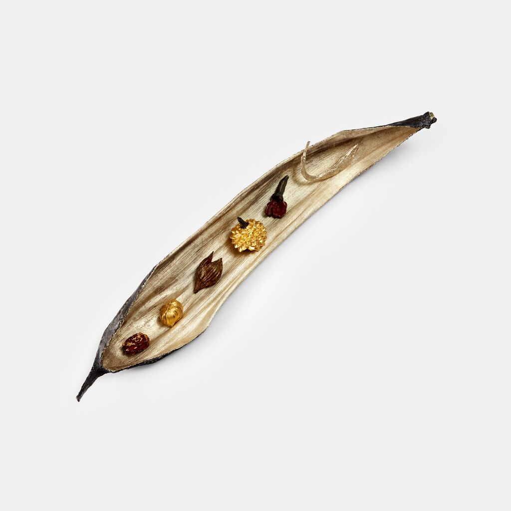 "Royal Spathe" and "Seed" sculptures