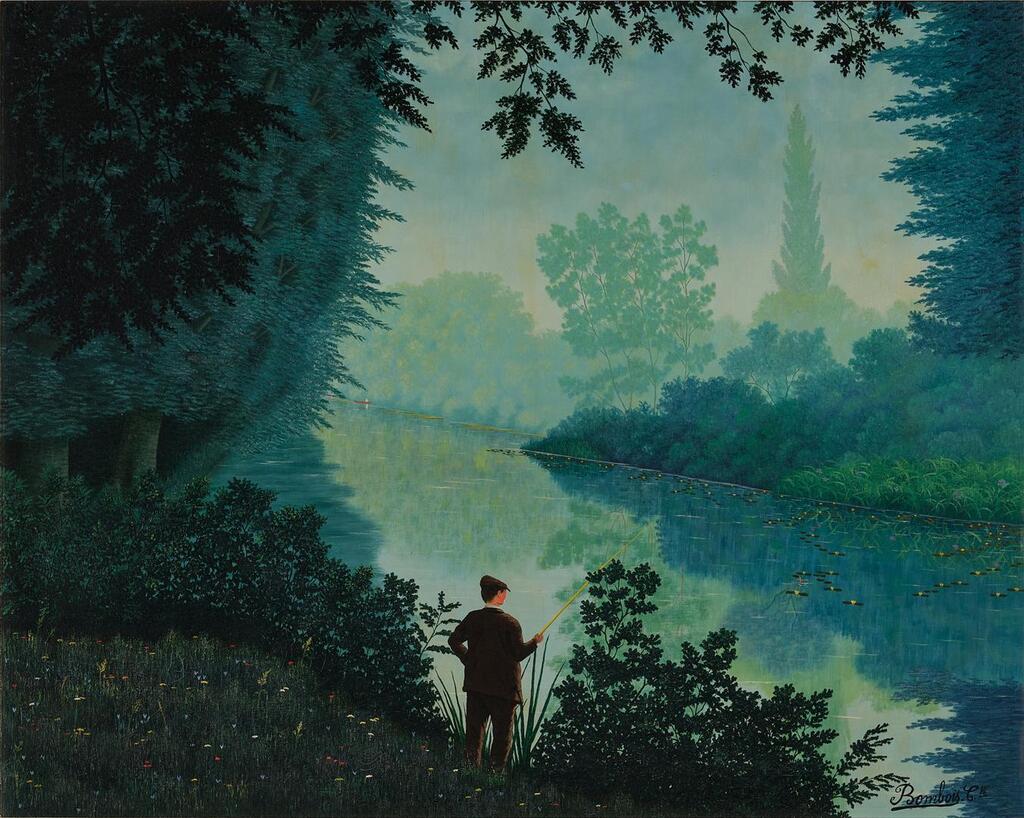 Pêcheur au bord de l'eau