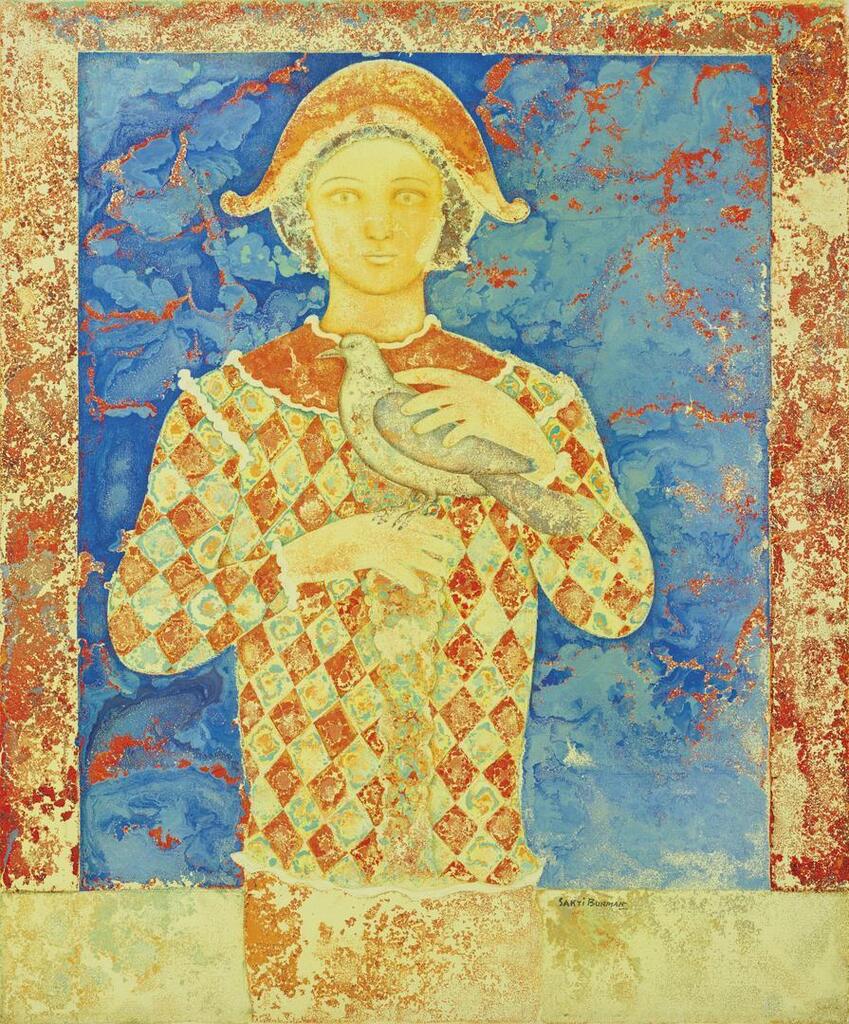 Untitled (Harlequin with Bird)