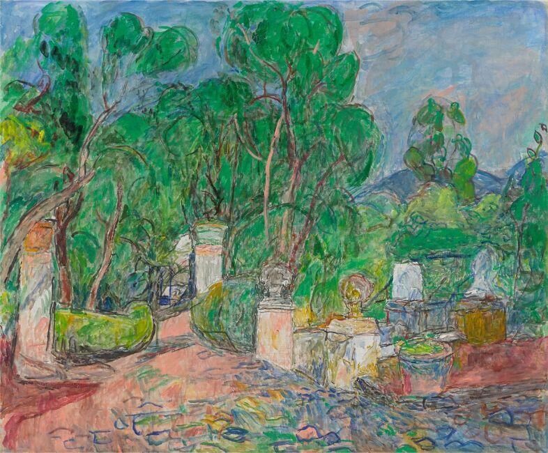 ”Parkweg der Villa Le Lagore (Skizze)”