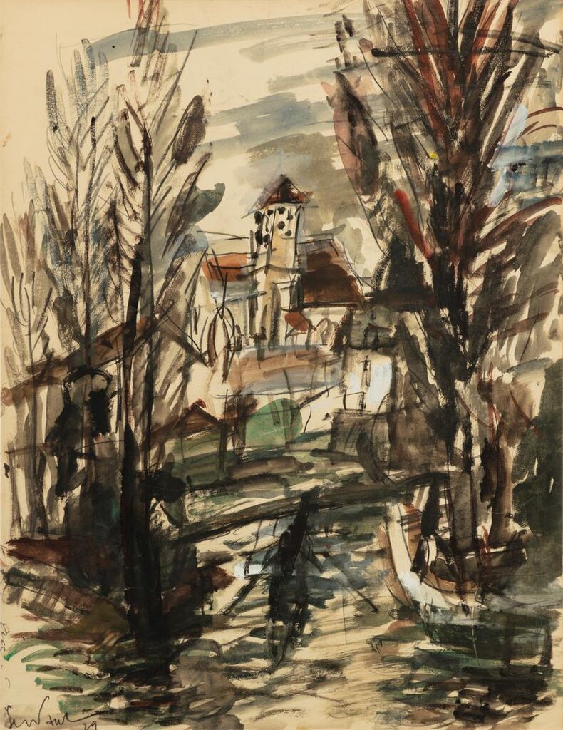 Paysage au clocher