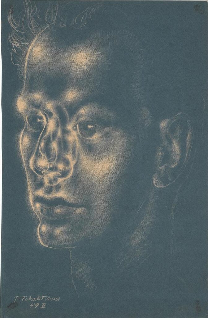 i) Surreal Head Study; ii) Tête d'homme